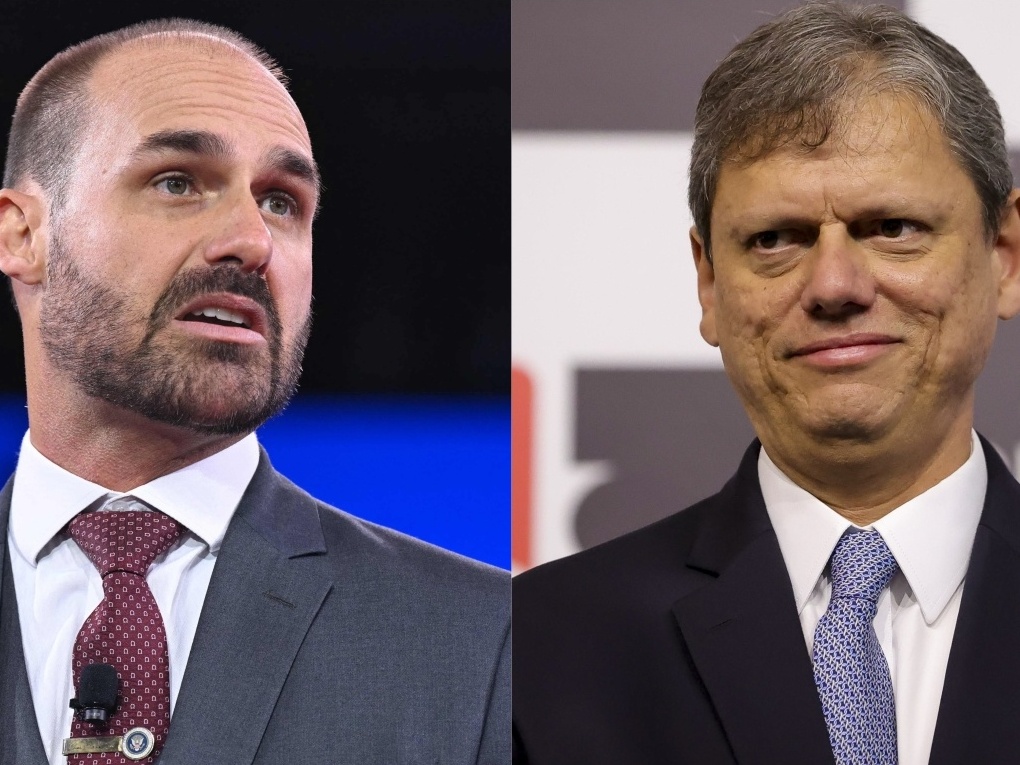 PL quer Tarcísio como sucessor de Bolsonaro, mas Eduardo ameaça rachar a direita e busca candidatura própria