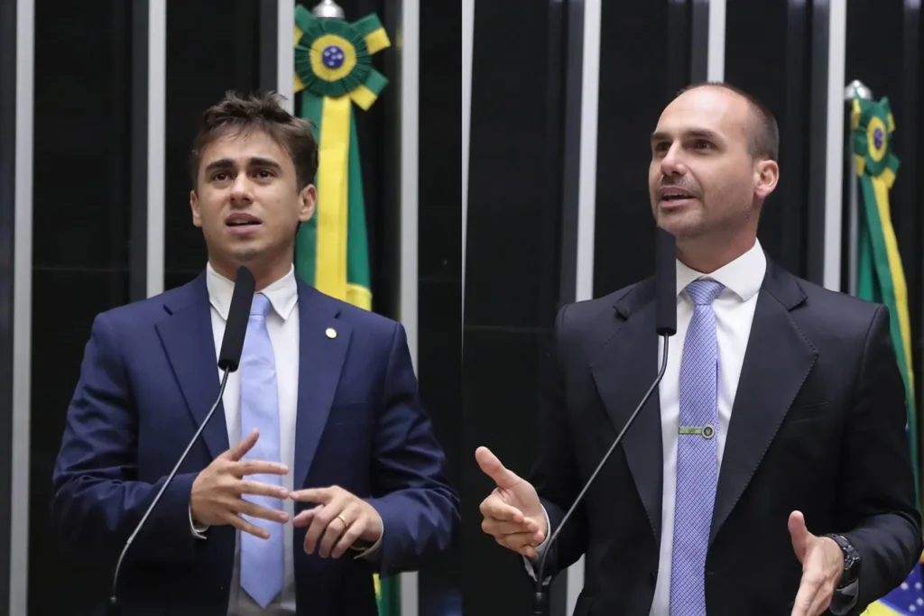 Nikolas lidera dissidência da direita contra família Bolsonaro, diz Eduardo