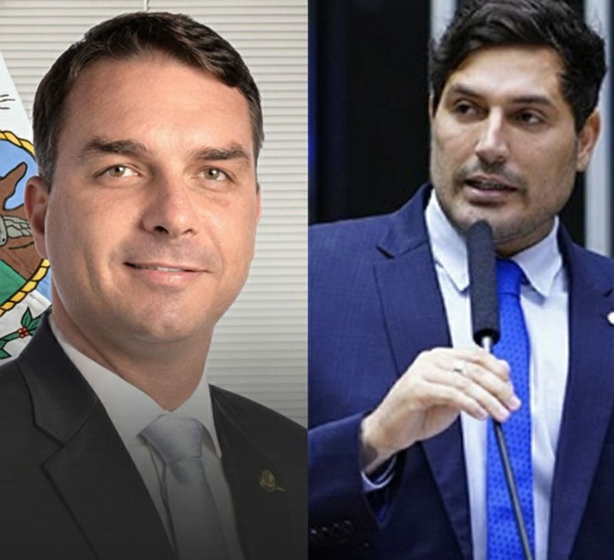 Flávio Bolsonaro (PL) e Luciano Vieira (PSDB) comemoram fim da Magnitsky a Alexandre de Moraes