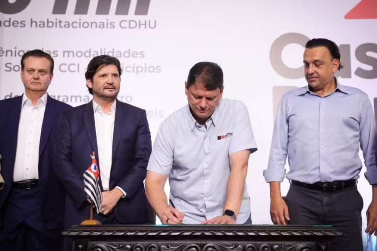 Tarcísio confirma chapa com Ramuth na vice, André do Prado e Derrite no senado